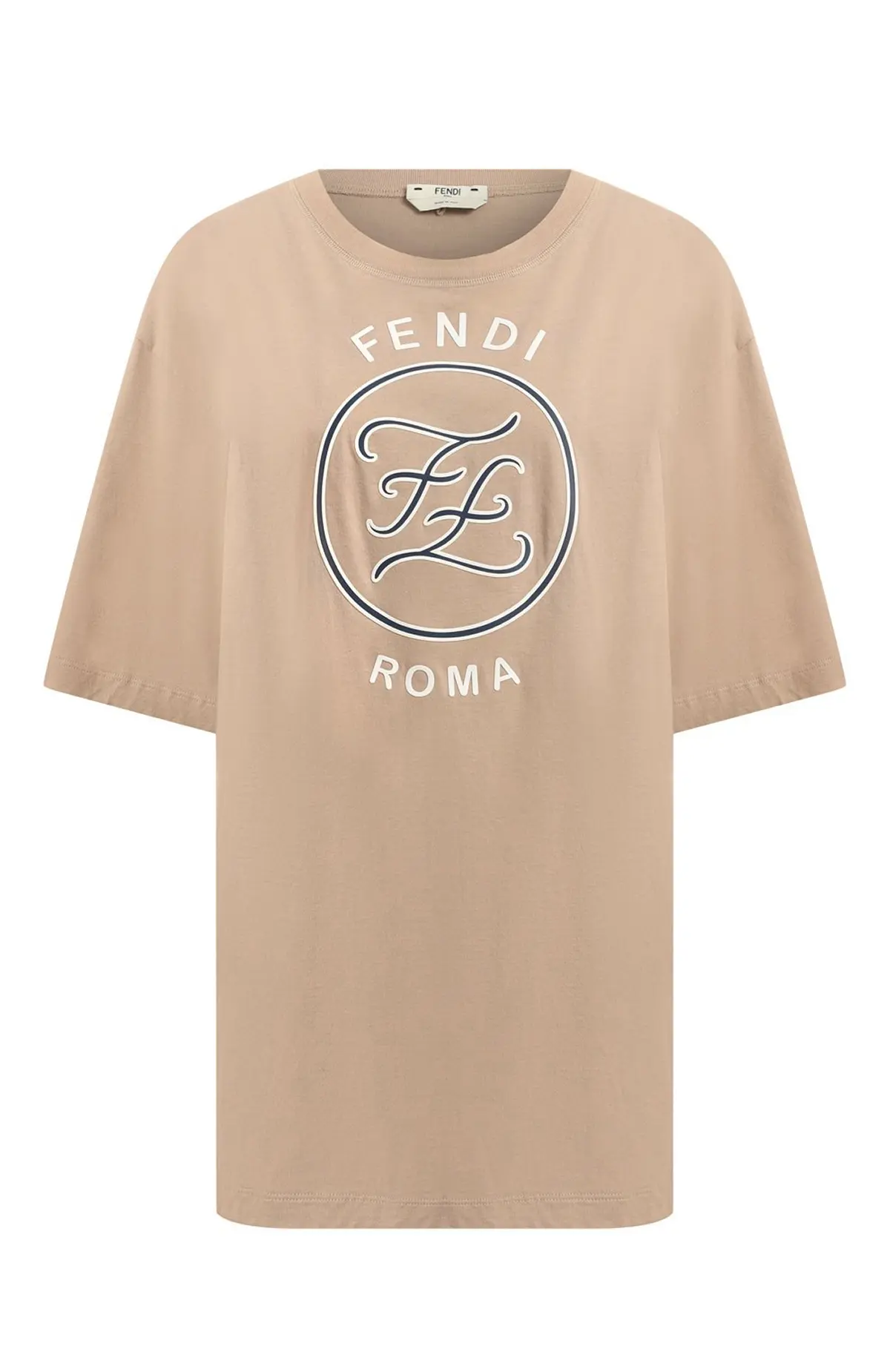 FENDI Хлопковая футболка с круглым вырезом