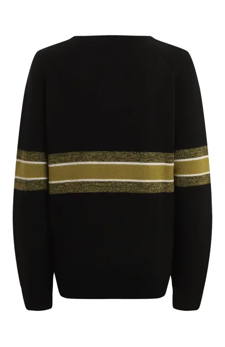 Christian Dior Свитер кашемировый с мотивом графической инкрустацией «Сердце»