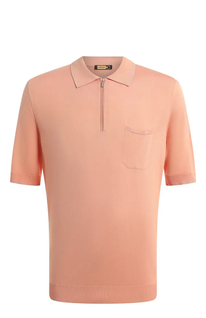 ZILLI Поло с зипом мужское