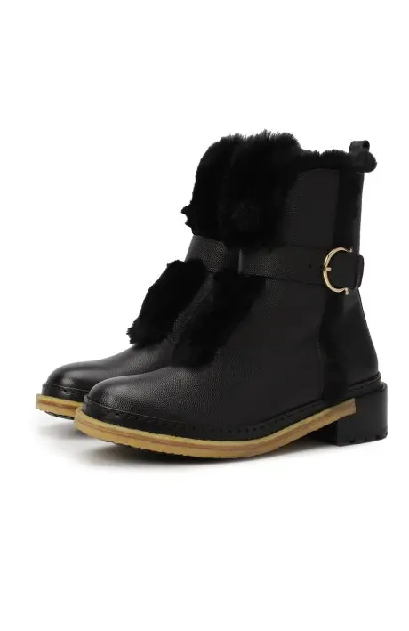 Salvatore Ferragamo Ботильоны женские с мехом