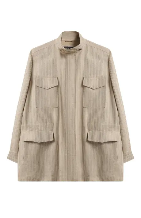 Loro Piana Льняная куртка с рисунком в елочку