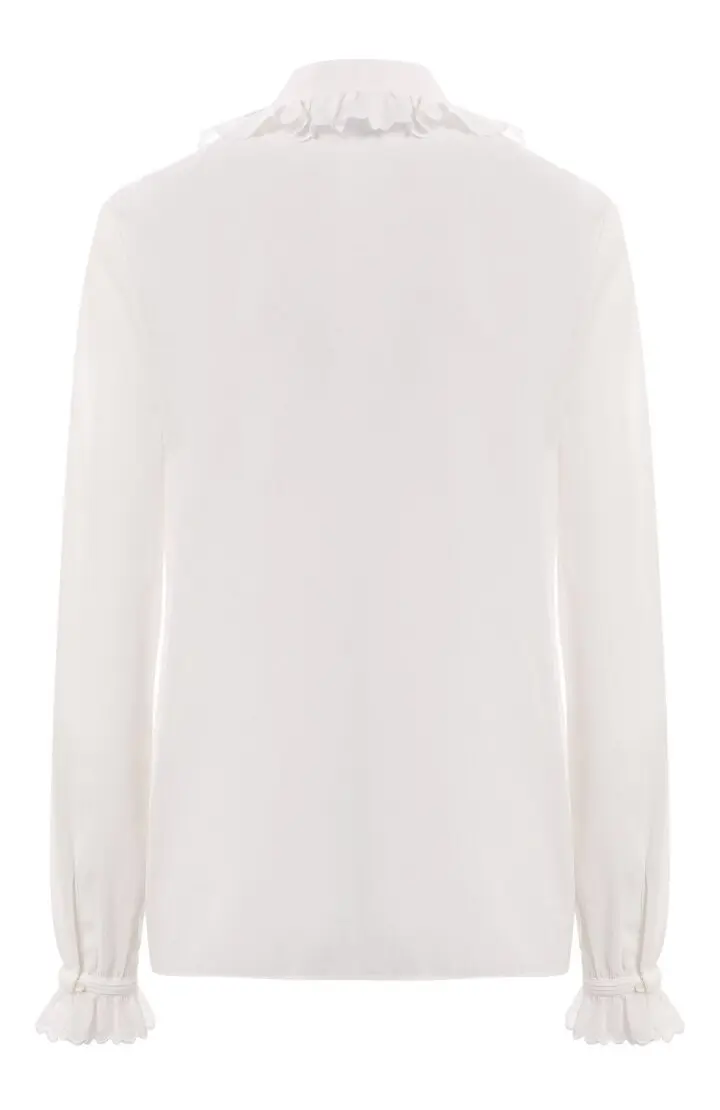 SAINT LAURENT Блуза с рюшами и складками