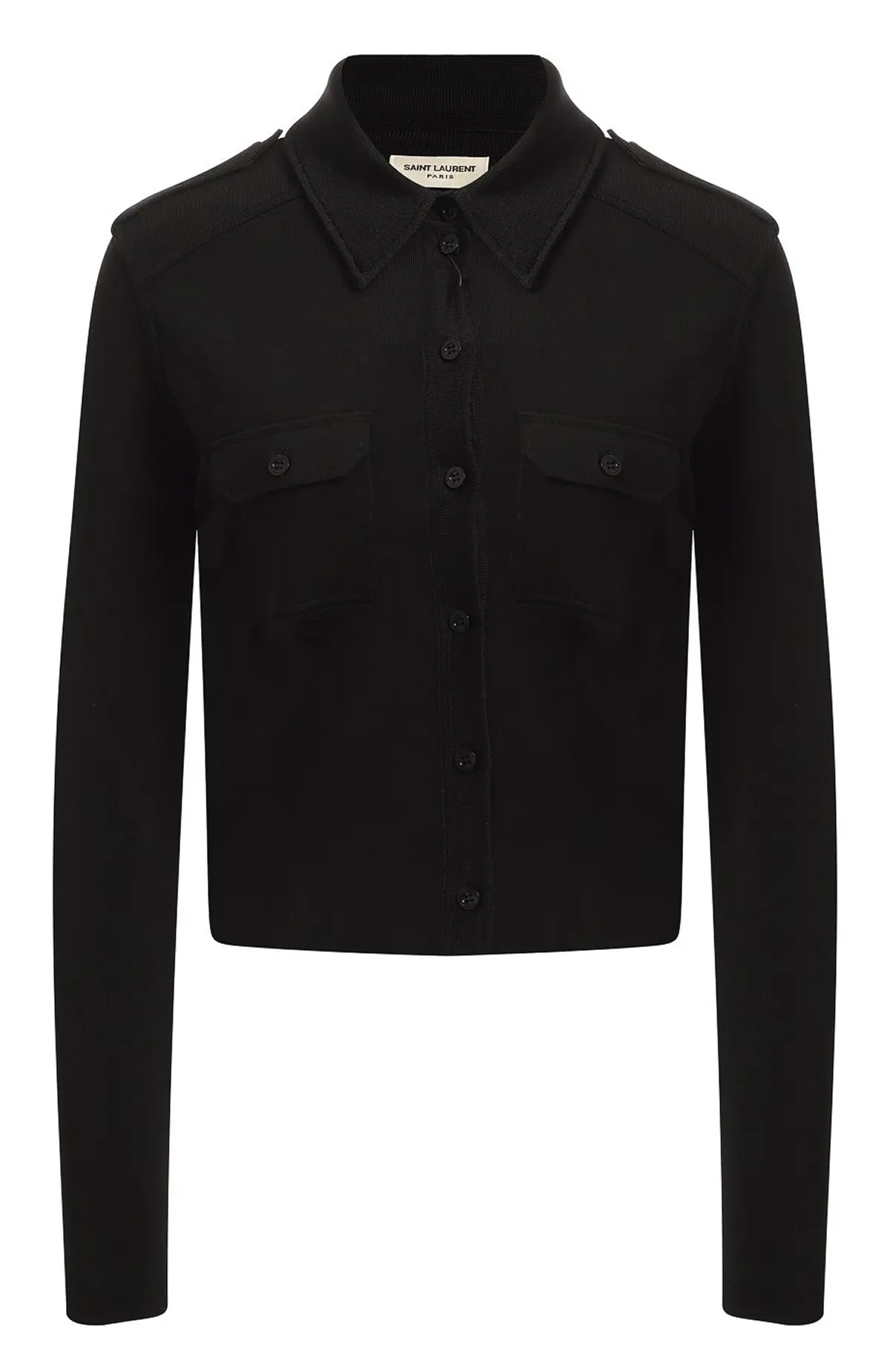 SAINT LAURENT Рубашка женская с пуговицами и карманами