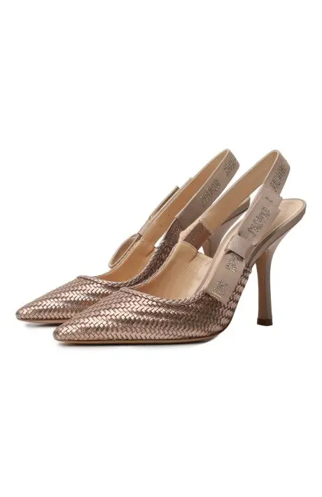 Christian Dior Туфли с открытой пяткой J’ADIOR из плетеной кожи ягненка/ЛУЧШАЯ ЦЕНА/