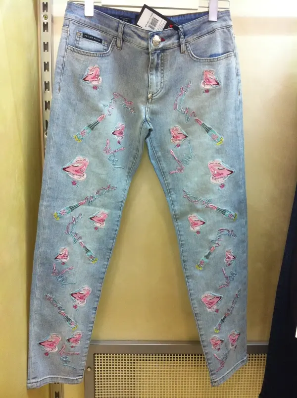 PHILIPP PLEIN Джинсы женские с аппликацией
