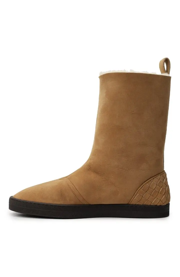 Bottega veneta Сапоги женские с мехом, замш