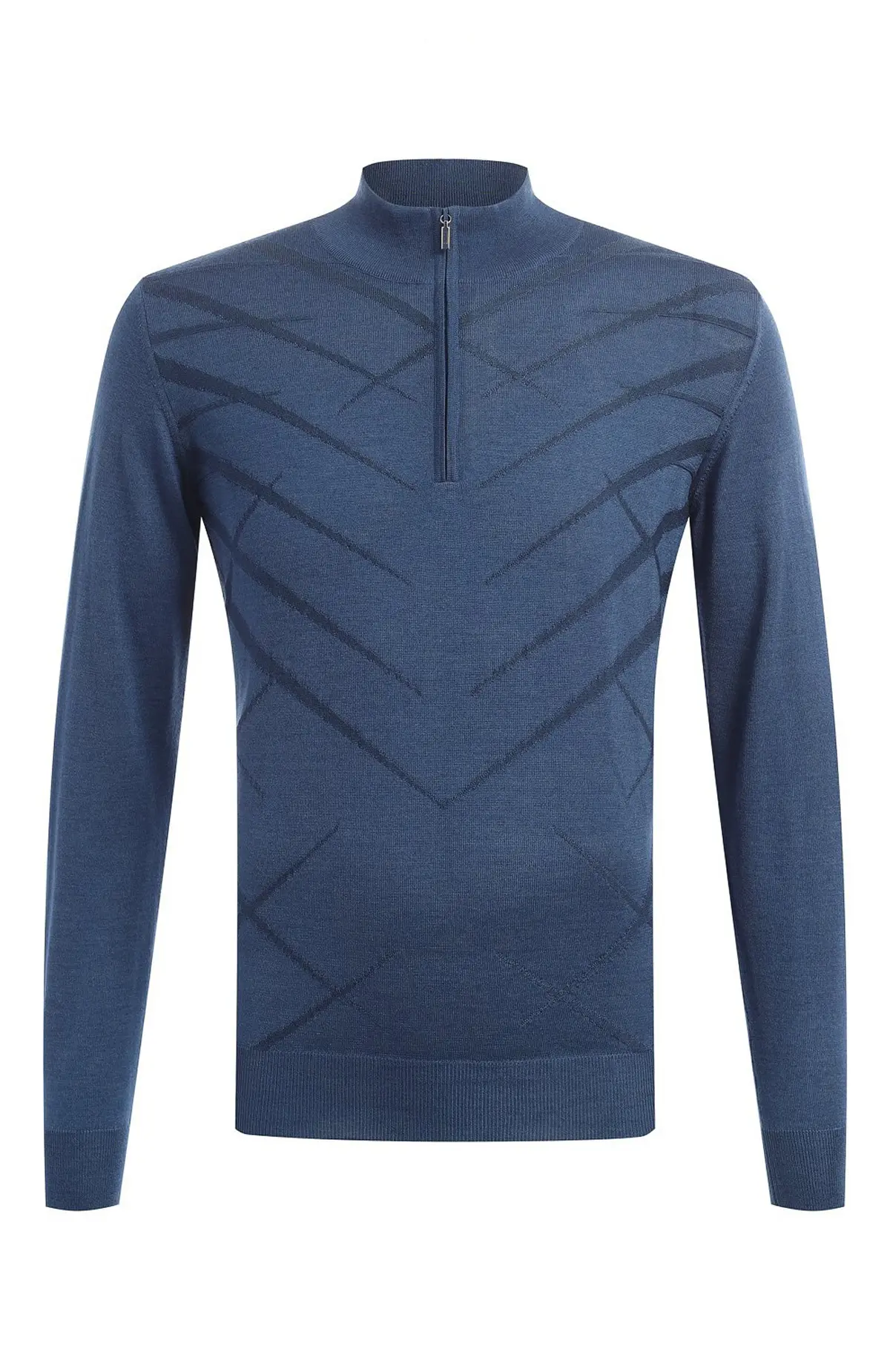 ZILLI Полувер мужской с зипом дл. рукав