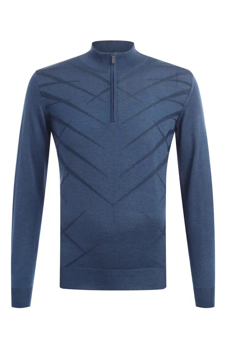 ZILLI Полувер мужской с зипом дл. рукав