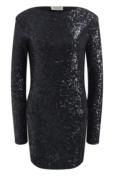 SAINT LAURENT Платье с пайетками