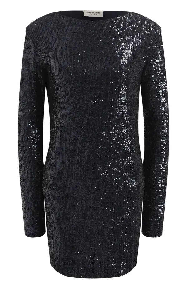 SAINT LAURENT Платье с пайетками