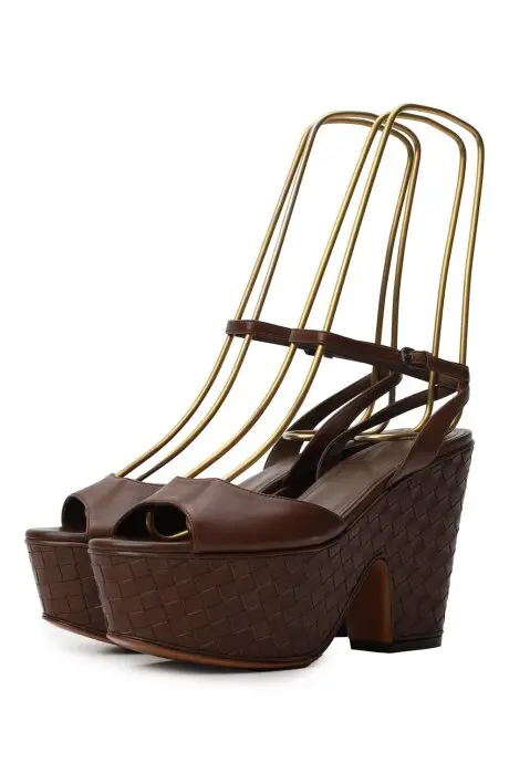 Bottega veneta Босоножки женские /кожа переплет/