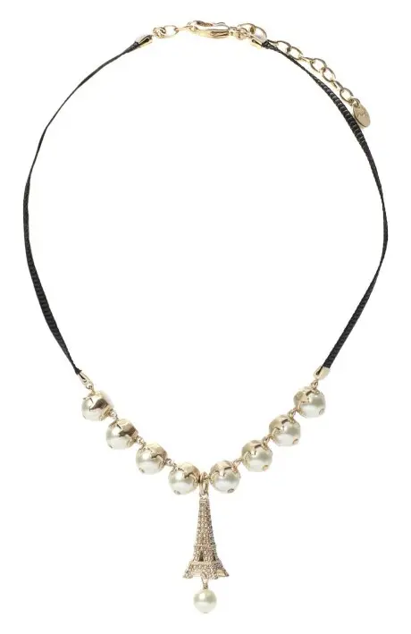  Чокер с жемчугом, эфелева башня