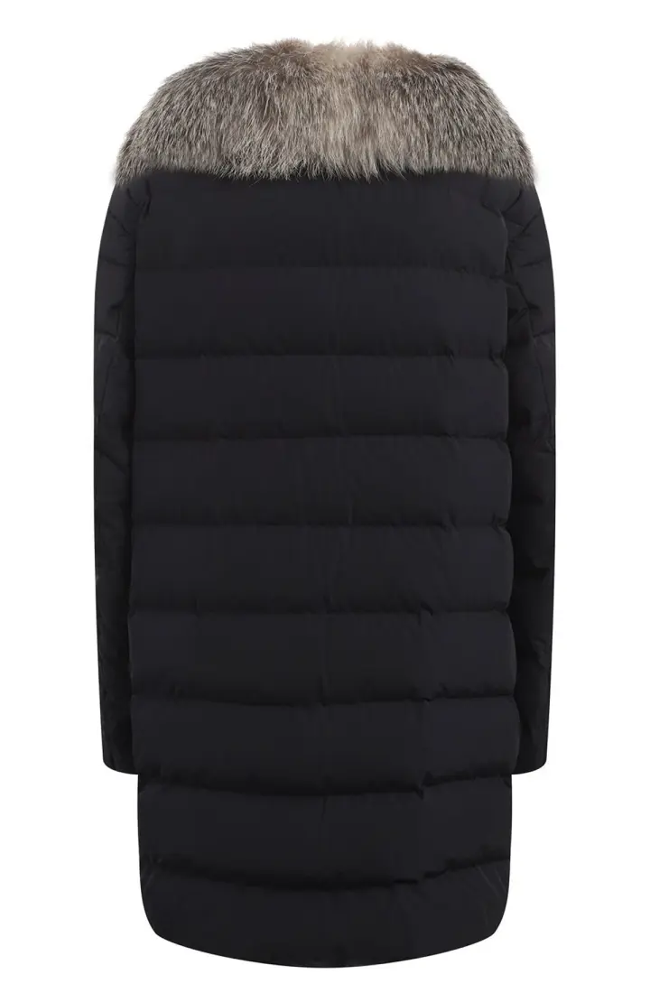 MONCLER Пуховик женский мех лиса