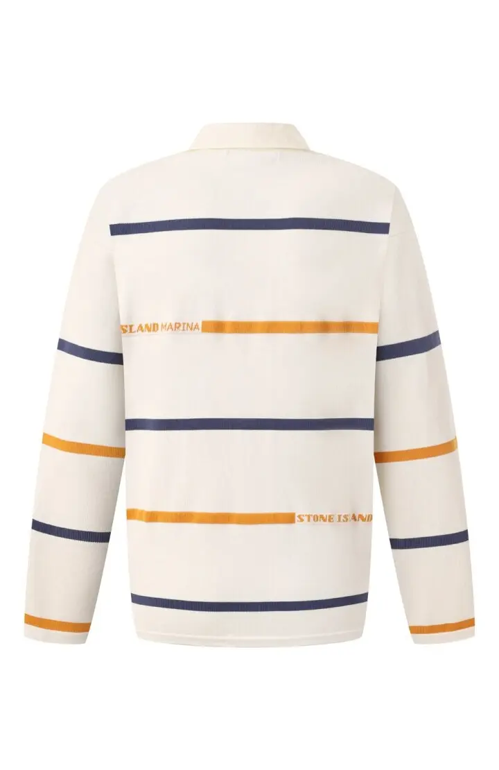 STONE ISLAND Поло мужской трикотажный, полоска