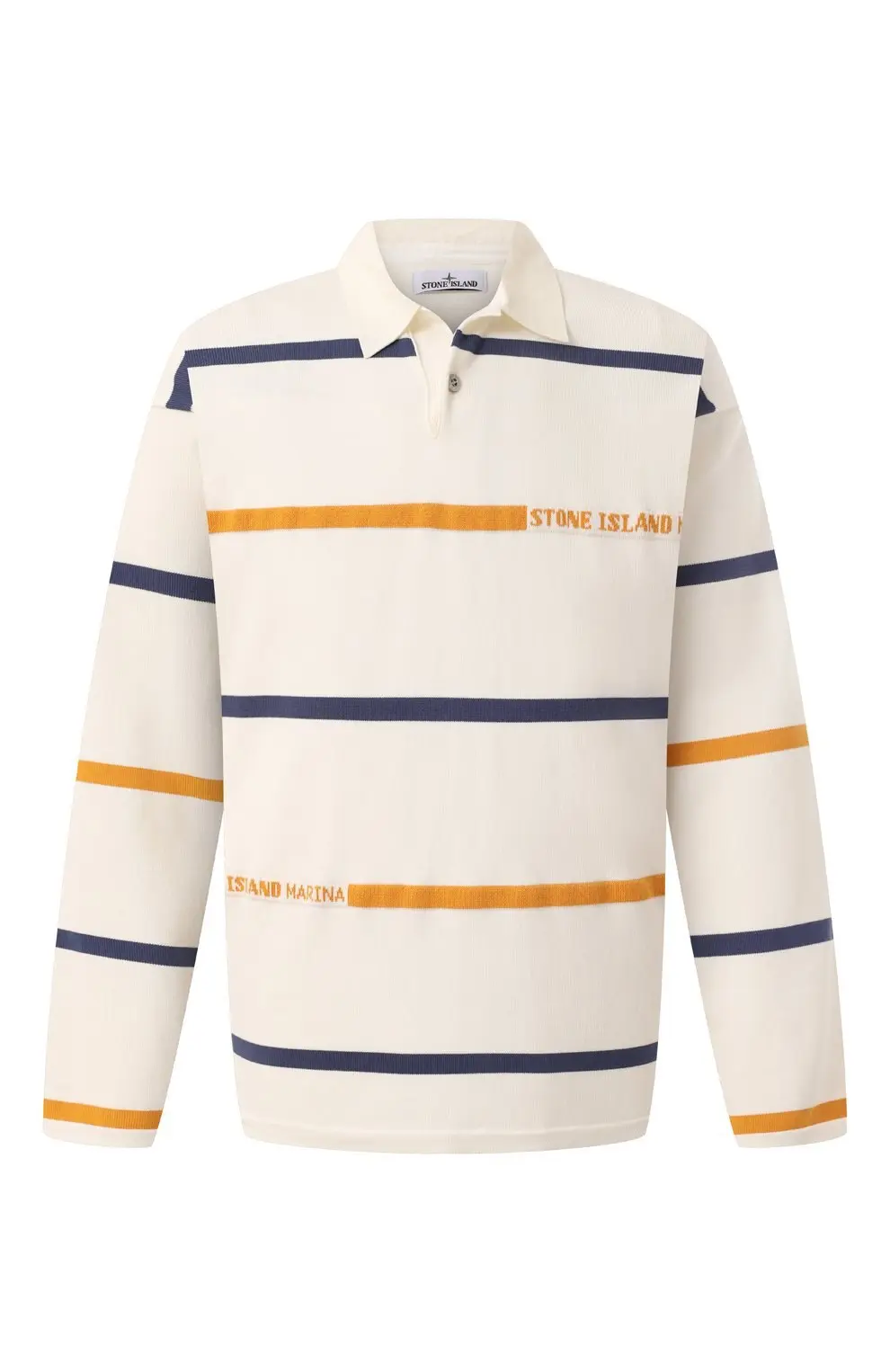 STONE ISLAND Поло мужской трикотажный, полоска