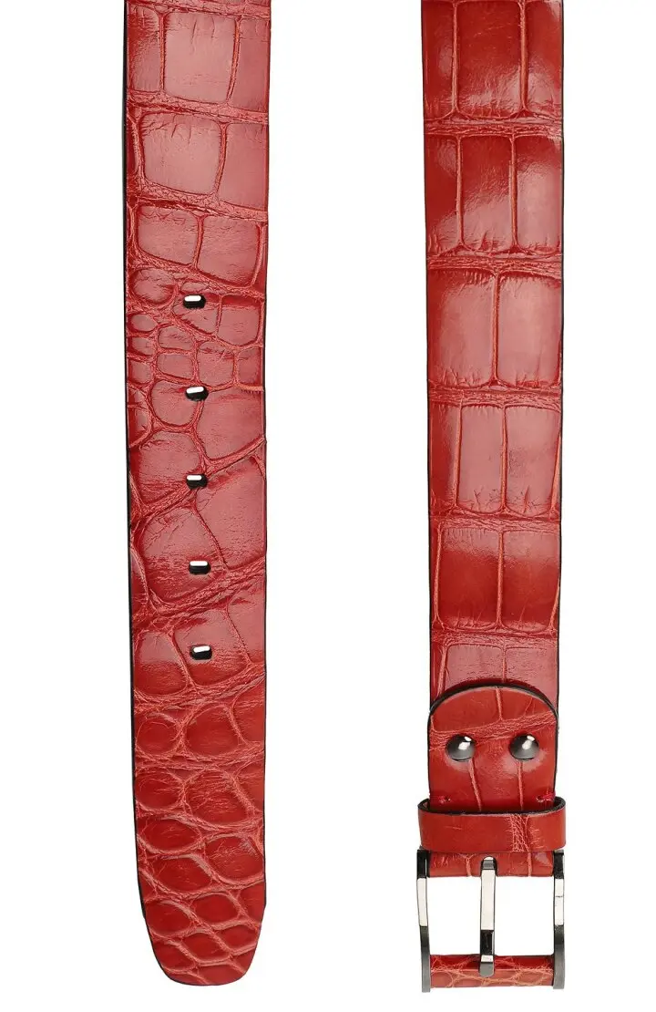  Ремень мужской, кожа крокодил