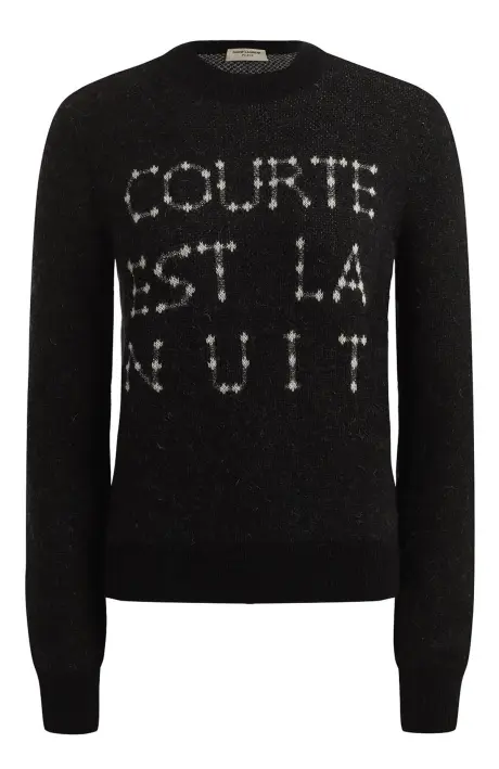 SAINT LAURENT Джемпер с узором интарсия /ЛУЧШАЯ ЦЕНА/