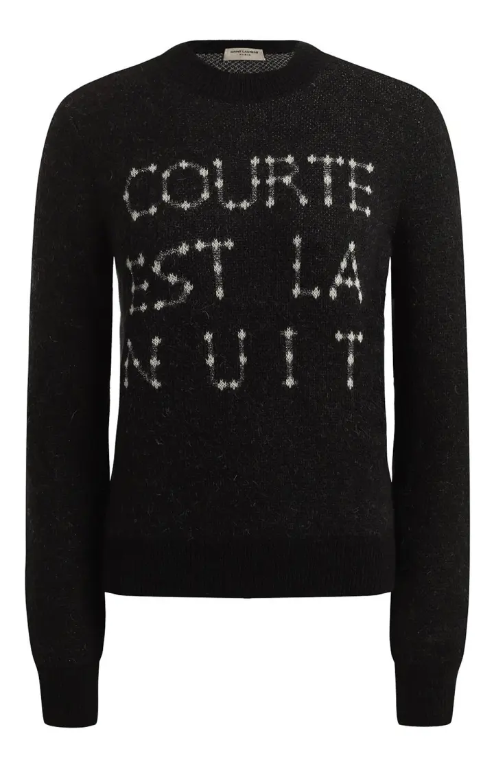 SAINT LAURENT Джемпер с узором интарсия /ЛУЧШАЯ ЦЕНА/