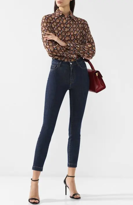 DOLCE & GABBANA Джинсы женские с высокой посадкой