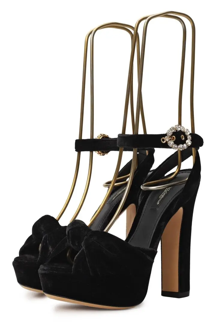 DOLCE & GABBANA Босоножки женские, бархат