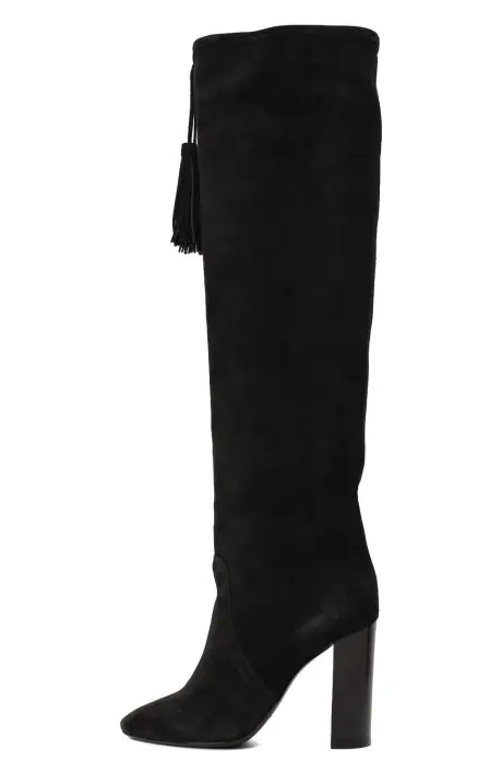 SAINT Ботфорты женские замшевые