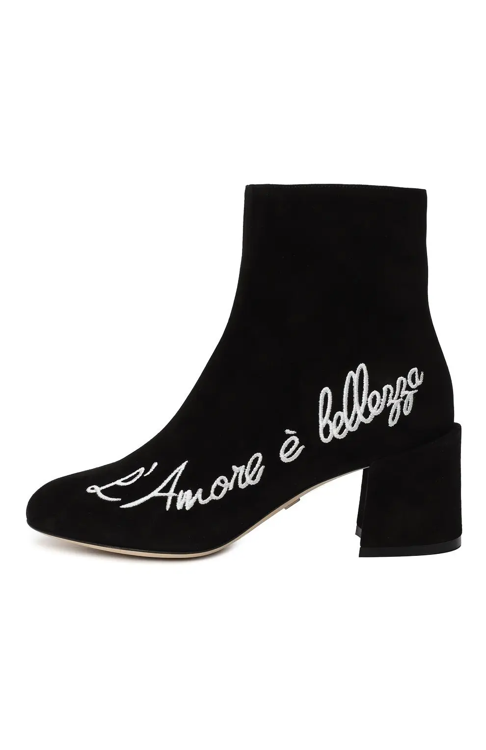 DOLCE & GABBANA Ботильоны женские с надписью /замшевые/