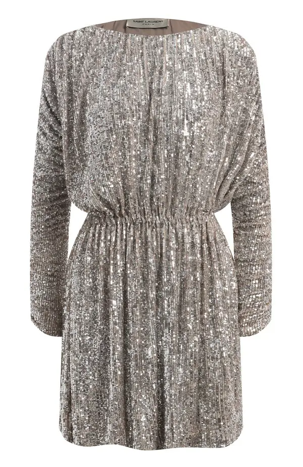 SAINT LAURENT Платье с пайетками