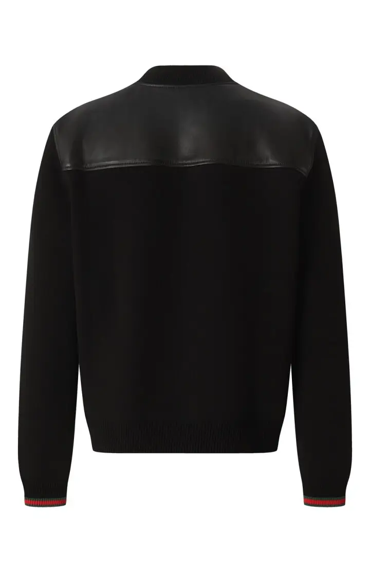  Бомбер мужской кожаный