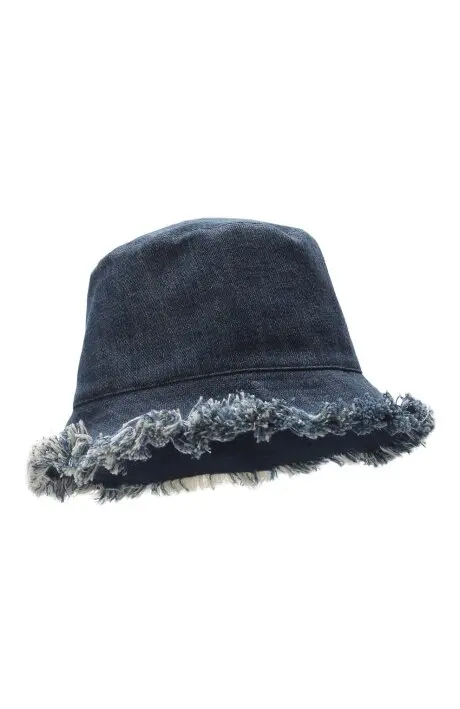  Шляпа узкополая из денима и с золотистой надписью "Dior"/ЛУЧШАЯ ЦЕНА/