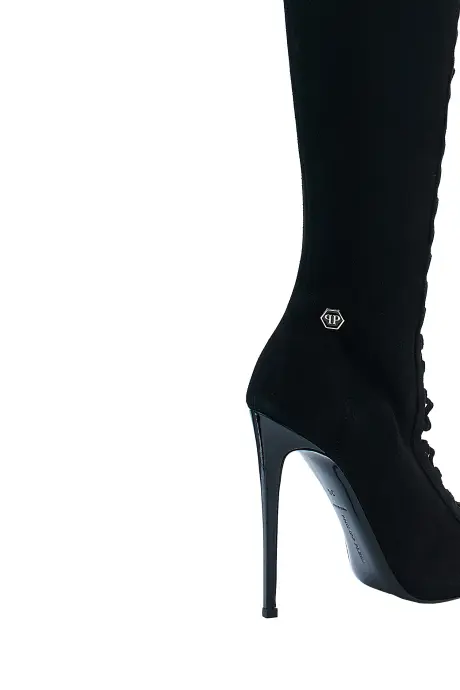 PHILIPP PLEIN Ботфорты женские, замшевые