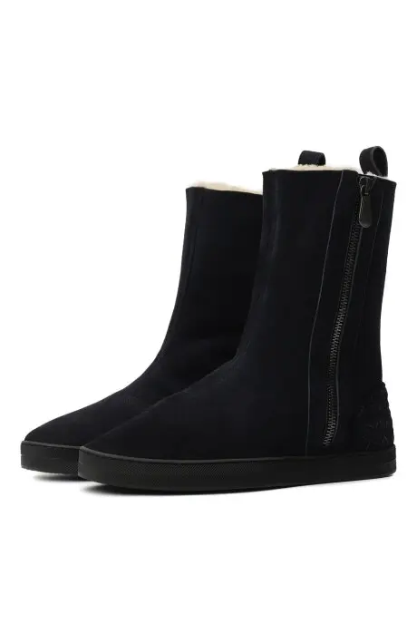 Bottega veneta Сапоги женские с мехом, замш