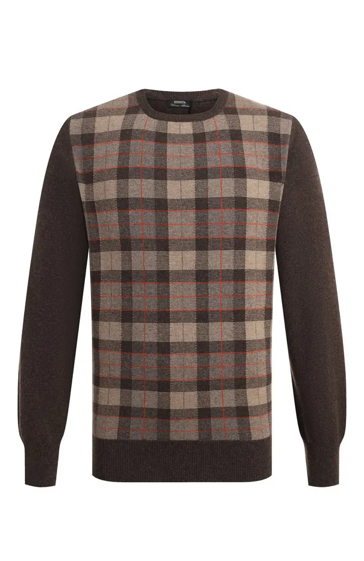  Свитер мужской в клетку