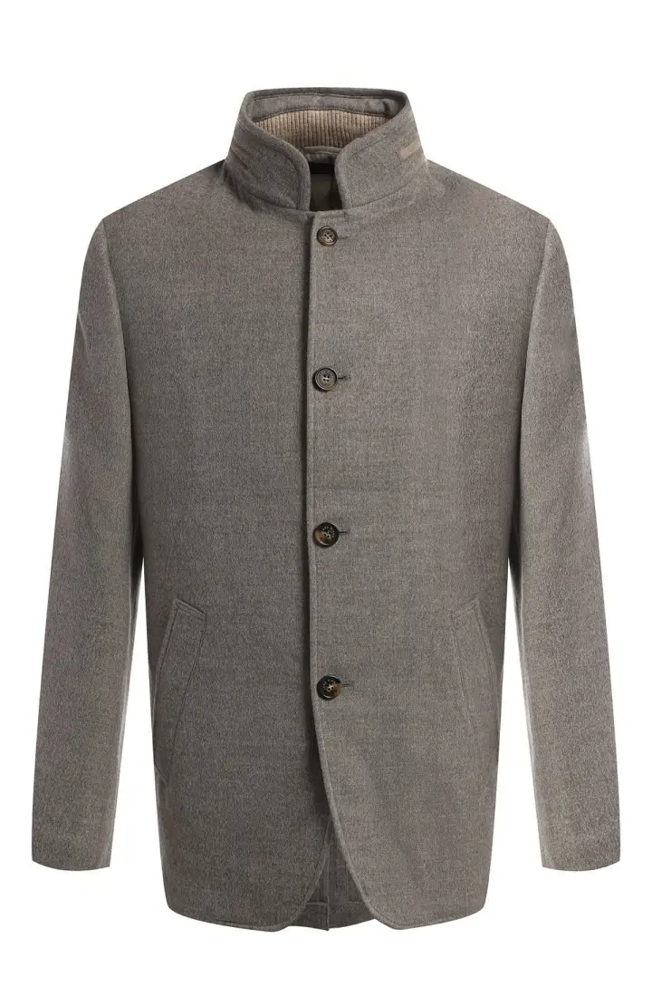  Кашемировая куртка с воротником-стойкой