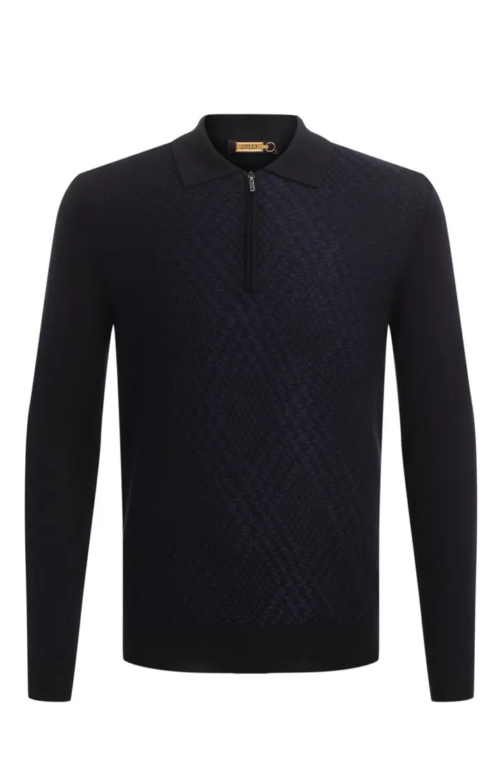 ZILLI Поло мужское с зипом