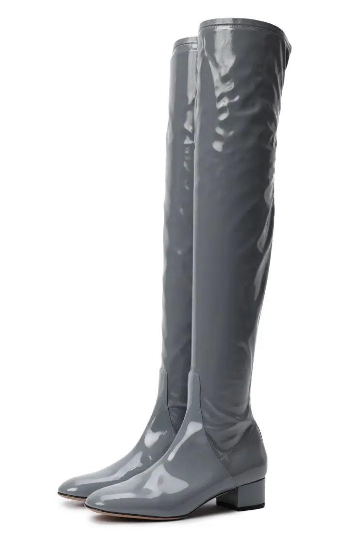 VALENTINO Ботфорты женские, кожа лак