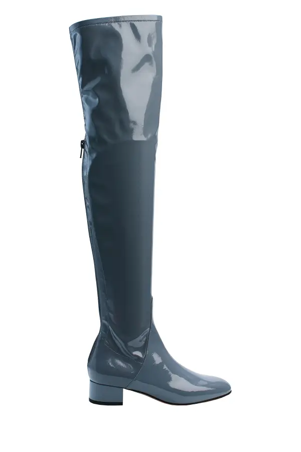 VALENTINO Ботфорты женские, кожа лак