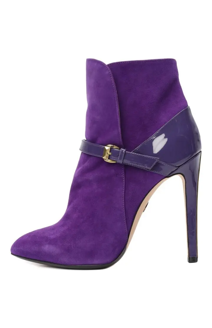 EMILIO PUCCI Ботильоны женские, замша+лак