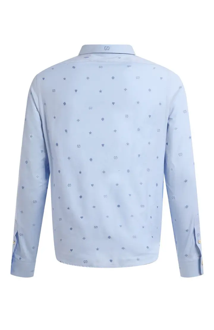 GUCCI Рубашка из хлопка с символами из филькупе