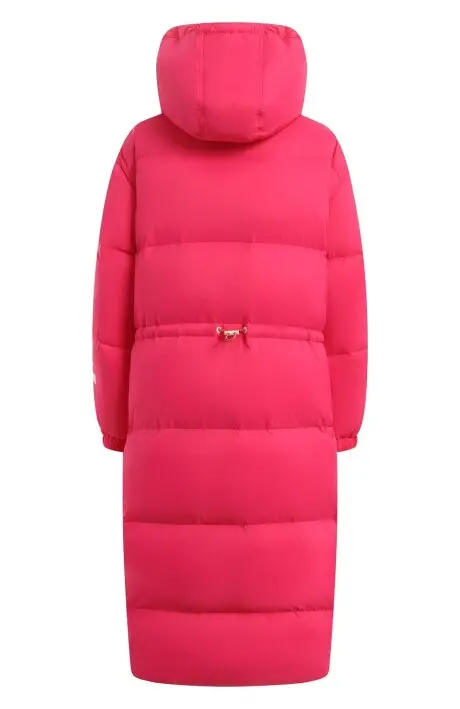 YVES SALOMON Пуховик с капюшоном длинный двусторонний
