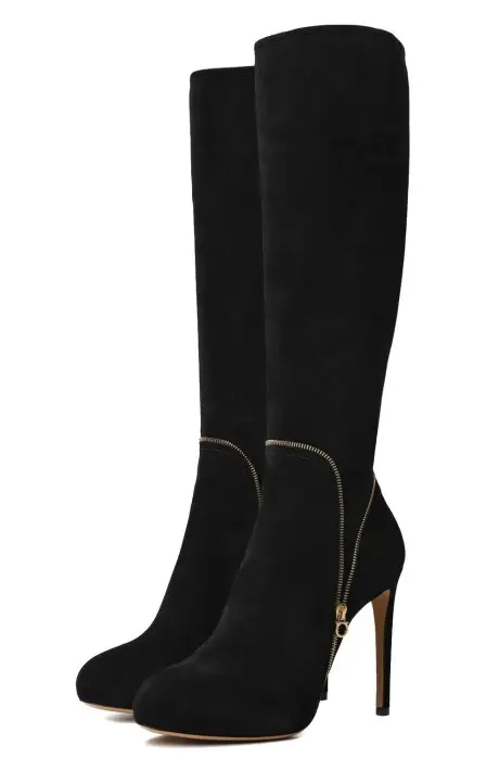 Salvatore Ferragamo Сапоги женские, замша /отд молния/