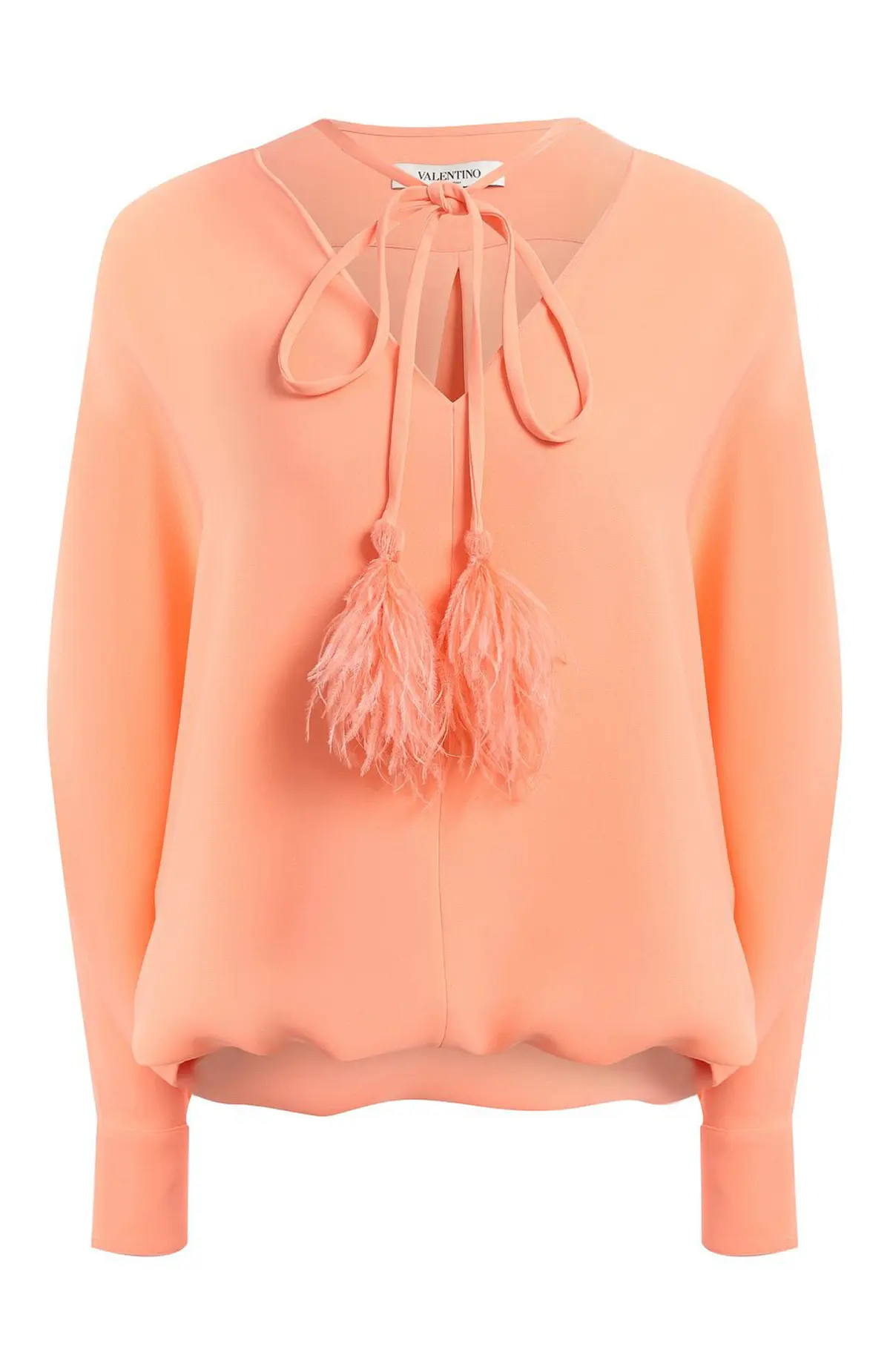 VALENTINO Топ с перьями