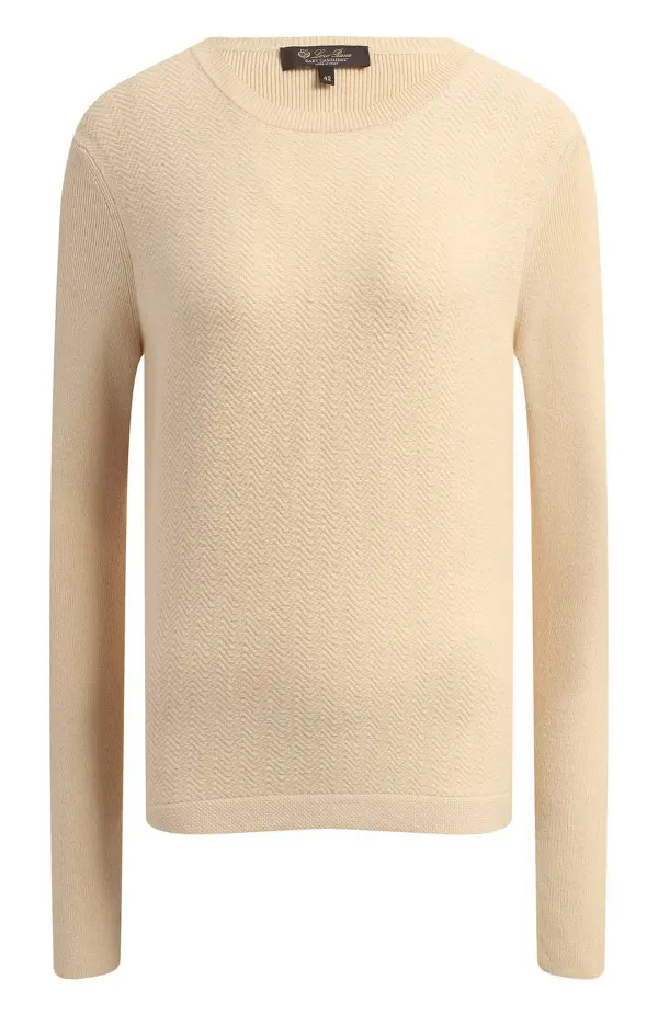 Loro Piana Свитер облегающего кроя с круглым вырезом