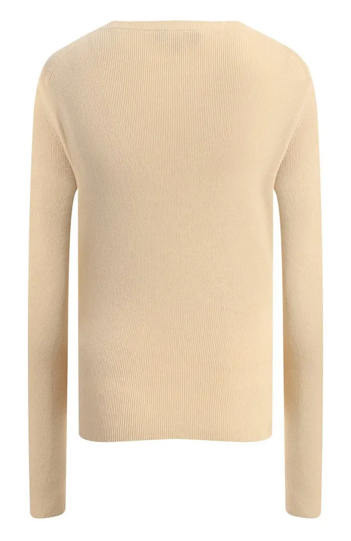  Свитер облегающего кроя с круглым вырезом