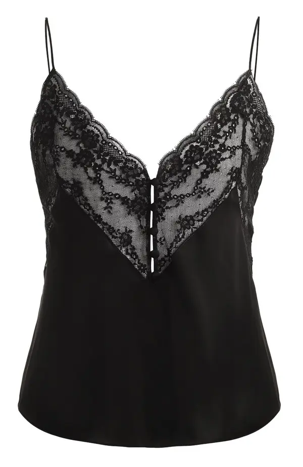 SAINT LAURENT Шелковый топ