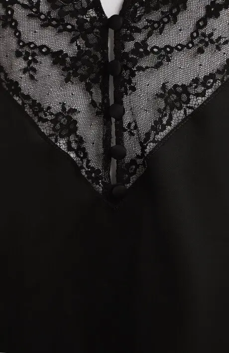 SAINT LAURENT Шелковый топ