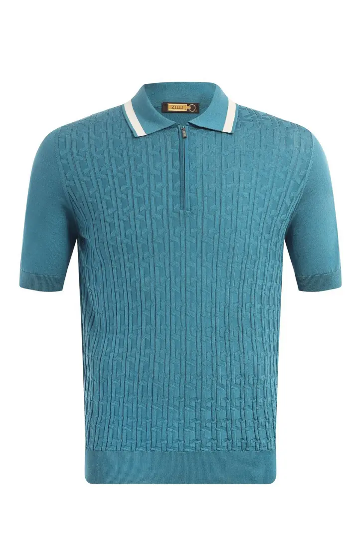 ZILLI Поло мужское с зипом