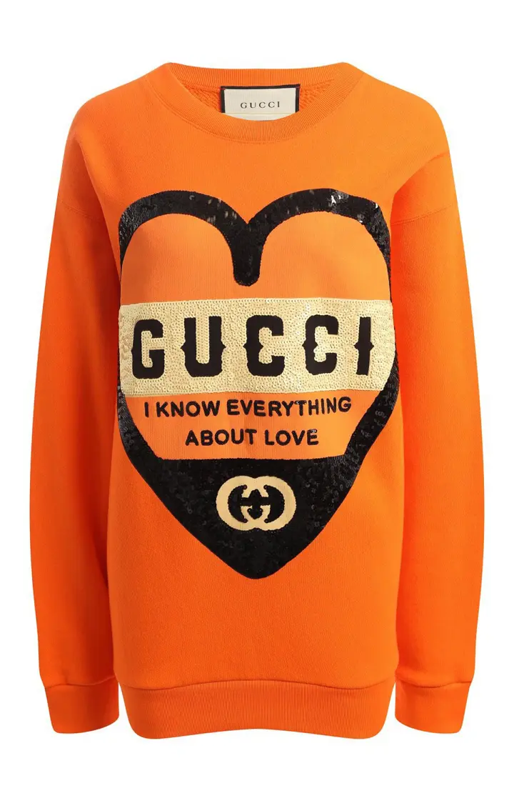 GUCCI Хлопковый свитшот с принтом