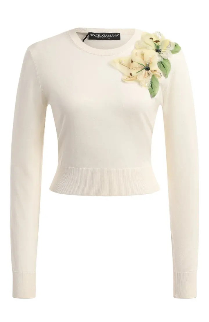 DOLCE & GABBANA Шелковый пуловер женский