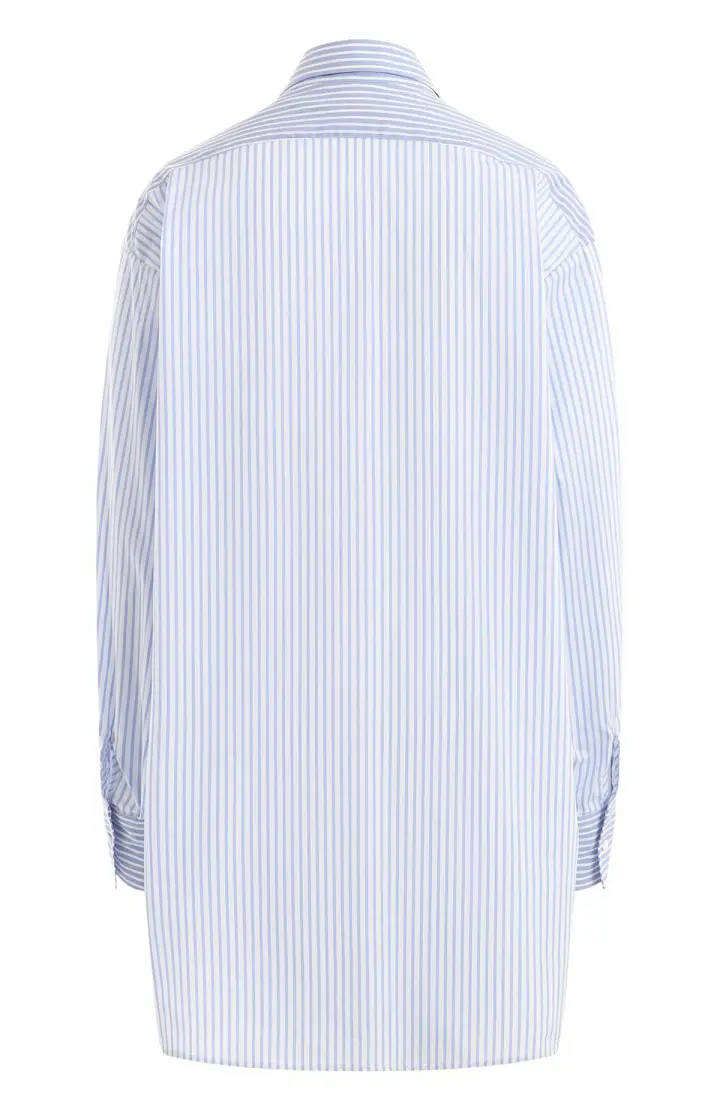 Ermanno Scervino Рубашка женская, в полоску, кружевные вставки