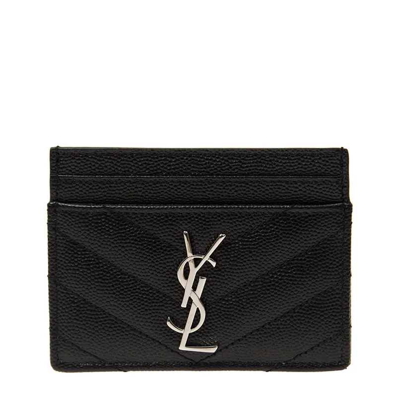  Картхолдер женский, серебряная монограмма